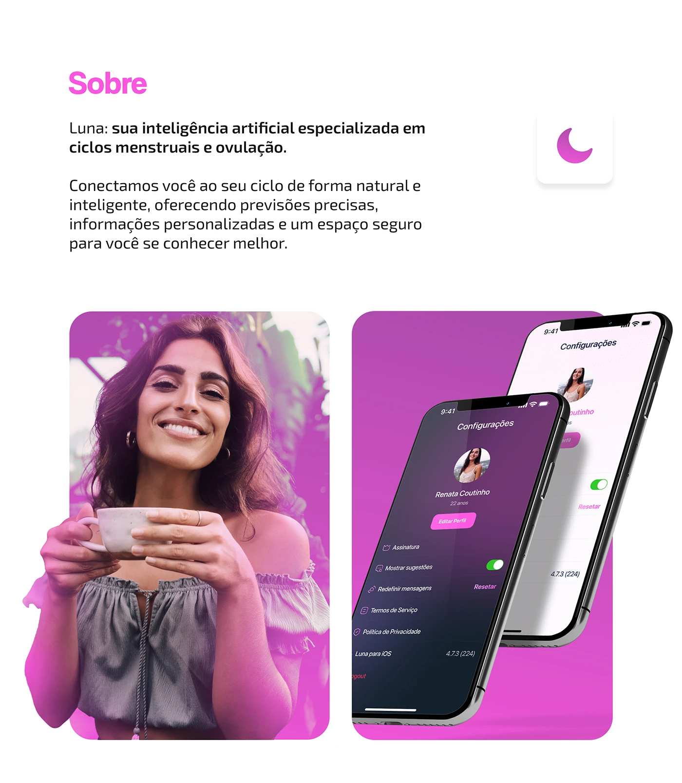 UX/UI App - Luna, tela 2